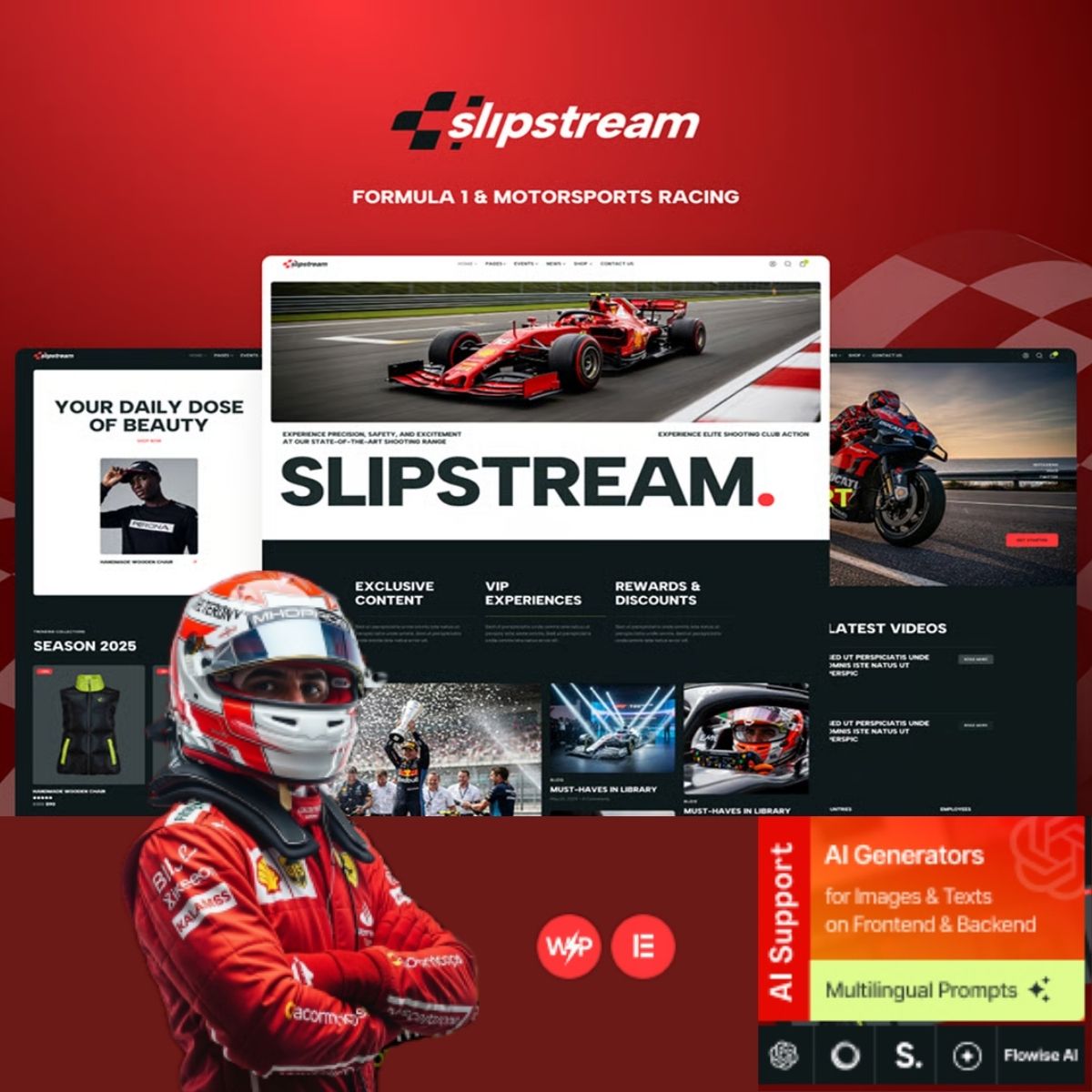 Slipstream - Formula 1 & Motorsports Racing WordPress Theme Slipstream - Formula 1 & Motorsports Racing WordPress Theme
