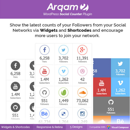 Social Counter Plugin for WordPress - Arqam Social Counter Plugin for WordPress - Arqam