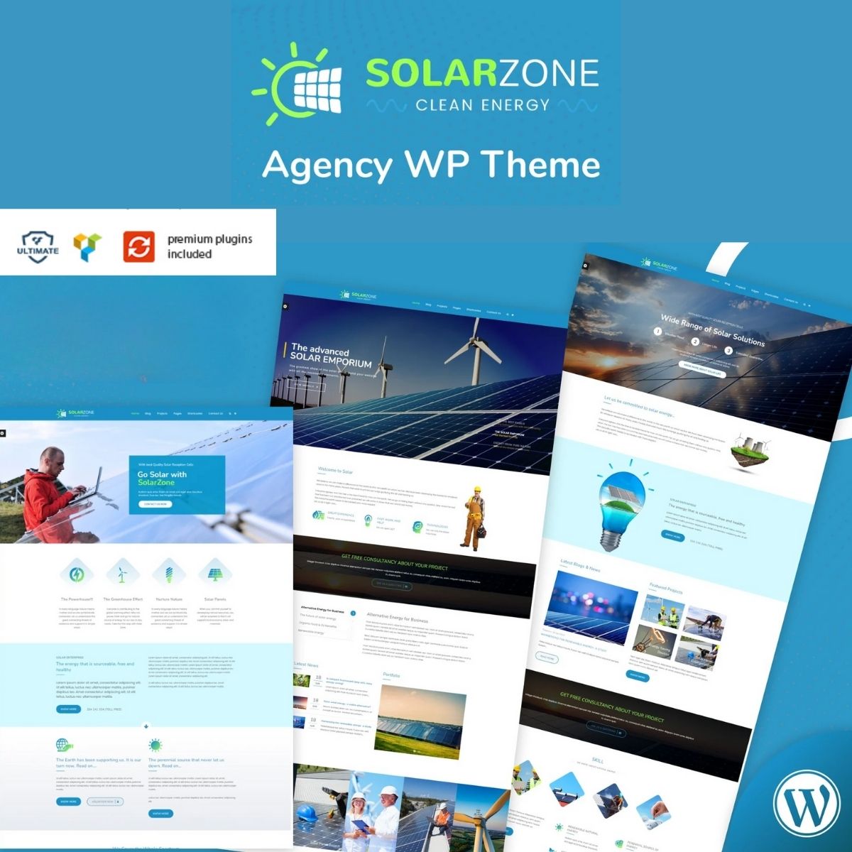 Solar Energy - Wind & Power Company WordPress Theme Solar Energy - Wind & Power Company WordPress Theme