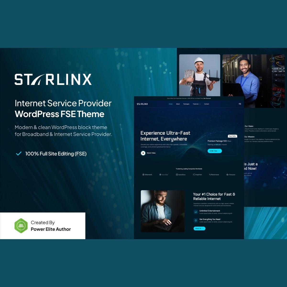 Starlinx – Broadband & Internet Service Provider Gutenverse FSE WordPress Theme Starlinx – Broadband & Internet Service Provider Gutenverse FSE WordPress Theme