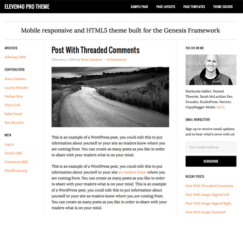 StudioPress eleven40 Pro Genesis WordPress Theme StudioPress eleven40 Pro Genesis WordPress Theme