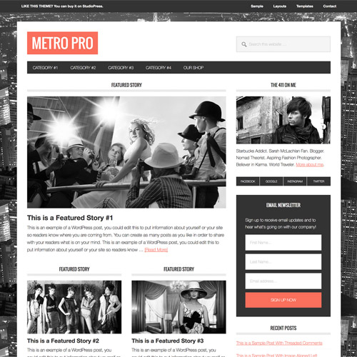 StudioPress Metro Pro Genesis WordPress Theme StudioPress Metro Pro Genesis WordPress Theme