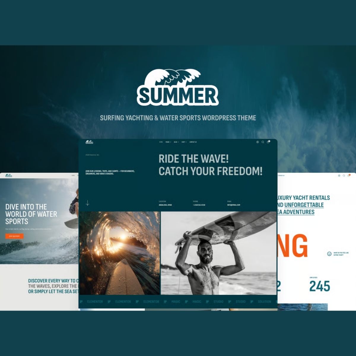 Summer - Surfing Yachting & Water Sports WordPress Theme Summer - Surfing Yachting & Water Sports WordPress Theme