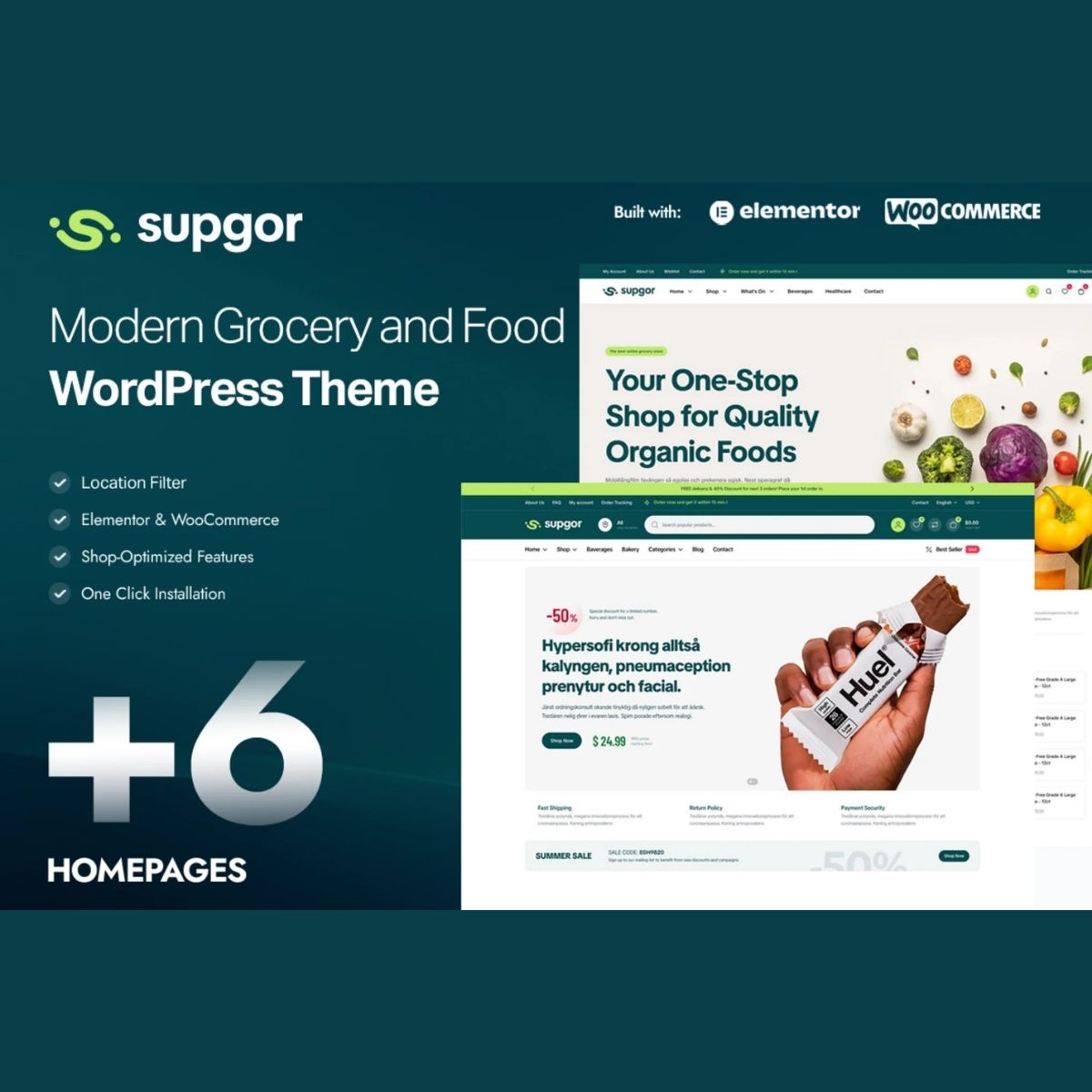 Supgor - Grocery Store and Food WordPress Theme Supgor - Grocery Store and Food WordPress Theme