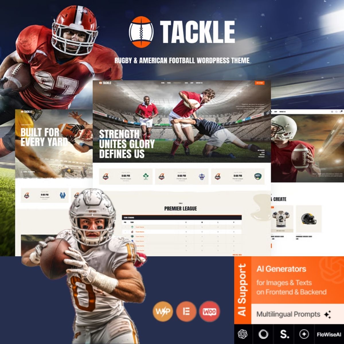 Tackle - Rugby & American Football WordPress Theme Tackle - Rugby & American Football WordPress Theme