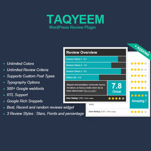 Taqyeem - WordPress Review Plugin Taqyeem - WordPress Review Plugin