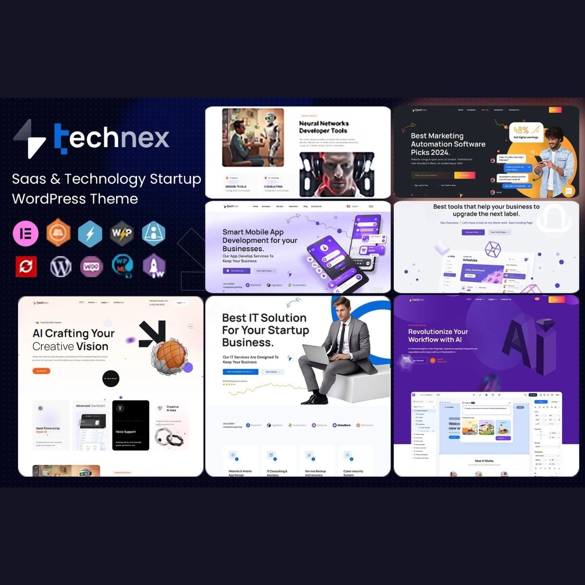 Technex - Elementor Technology & Software WordPress Theme Technex - Elementor Technology & Software WordPress Theme