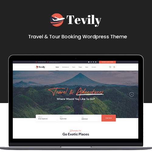 Tevily - Travel & Tour Booking WordPress Theme Tevily - Travel & Tour Booking WordPress Theme