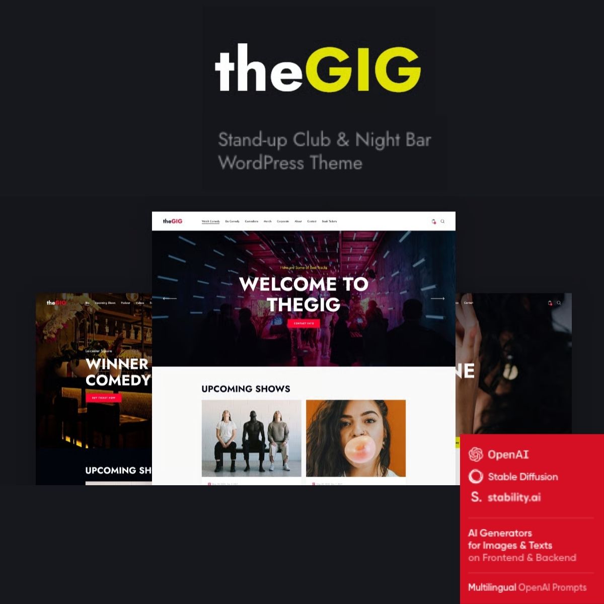 The Gig - Stand-up Club & Night Bar WordPress Theme The Gig - Stand-up Club & Night Bar WordPress Theme