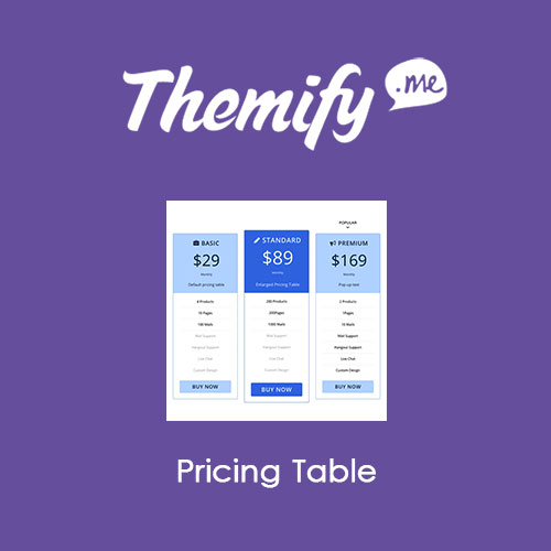 Themify Builder Pricing Table Themify Builder Pricing Table