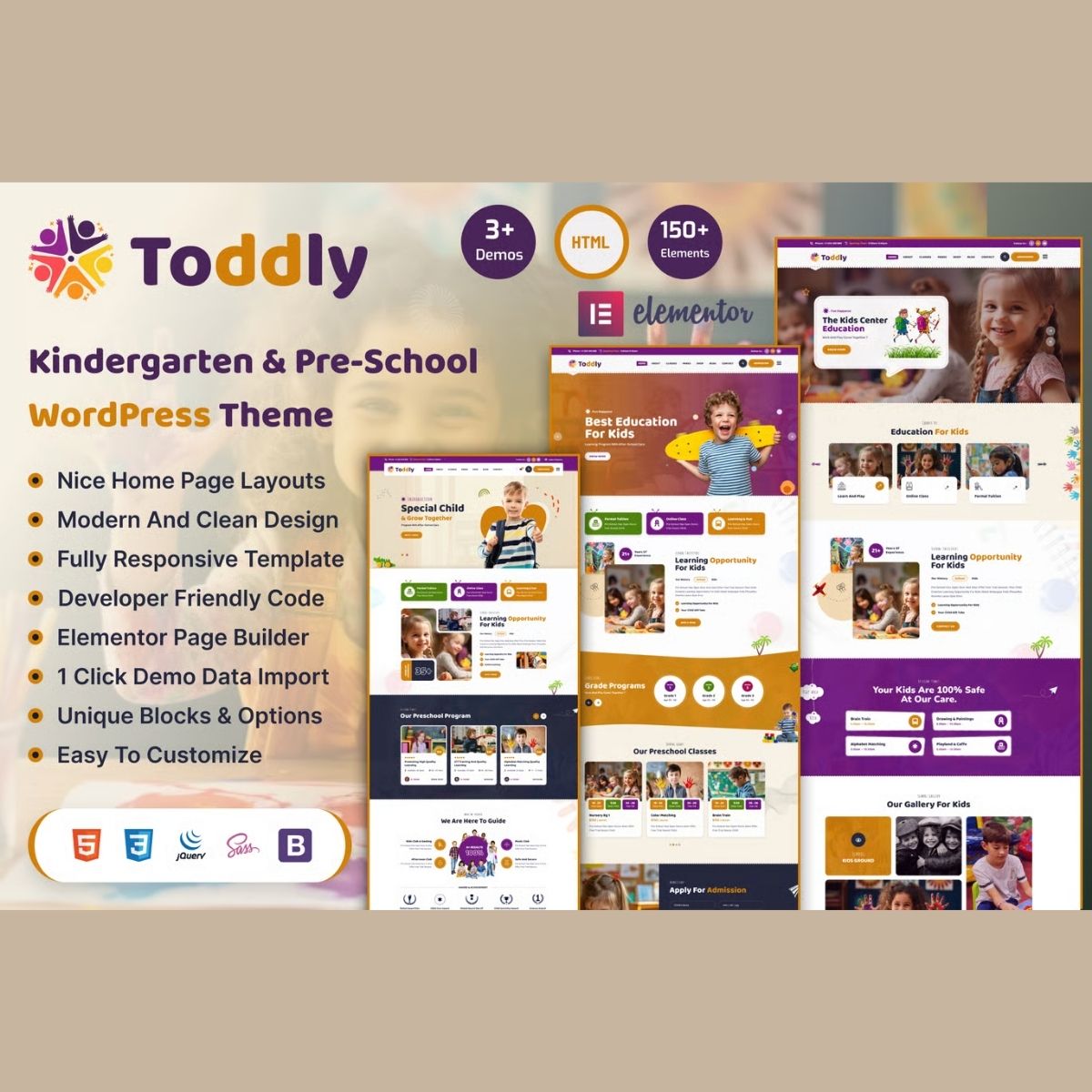 Toddly - Kids & Kindergarten WordPress Theme Toddly - Kids & Kindergarten WordPress Theme