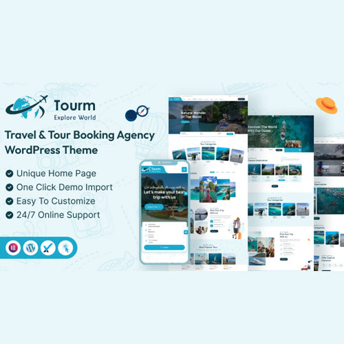 Tourm- Travel & Tour Booking Agency WordPress Theme Tourm- Travel & Tour Booking Agency WordPress Theme