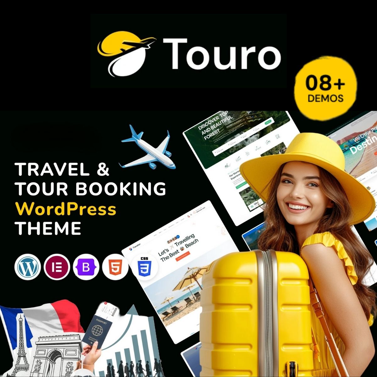 Touro – Travel & Tour Booking Agency WordPress Theme Touro – Travel & Tour Booking Agency WordPress Theme
