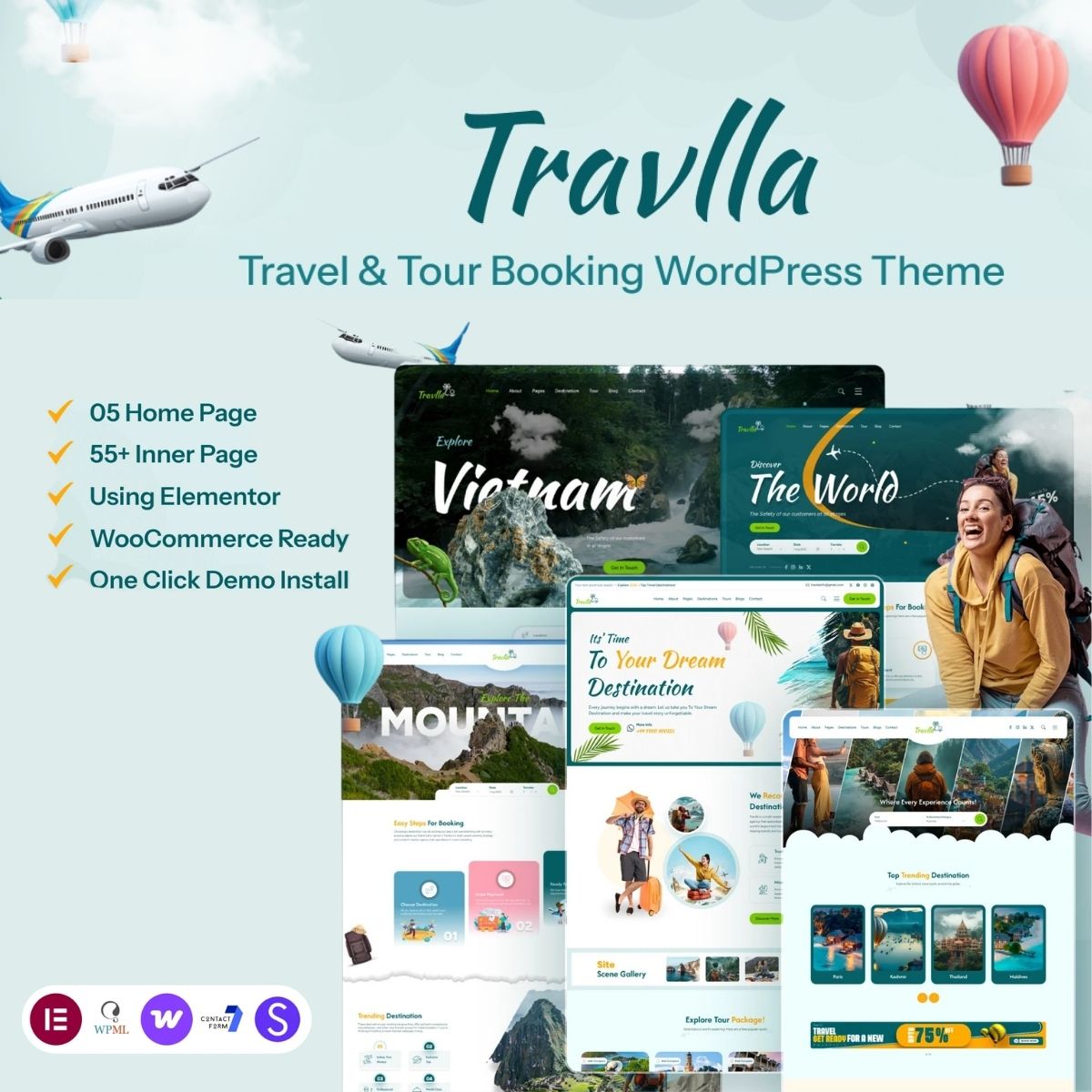 Travlla - Travel & Tour Booking Agency WordPress Theme Travlla - Travel & Tour Booking Agency WordPress Theme