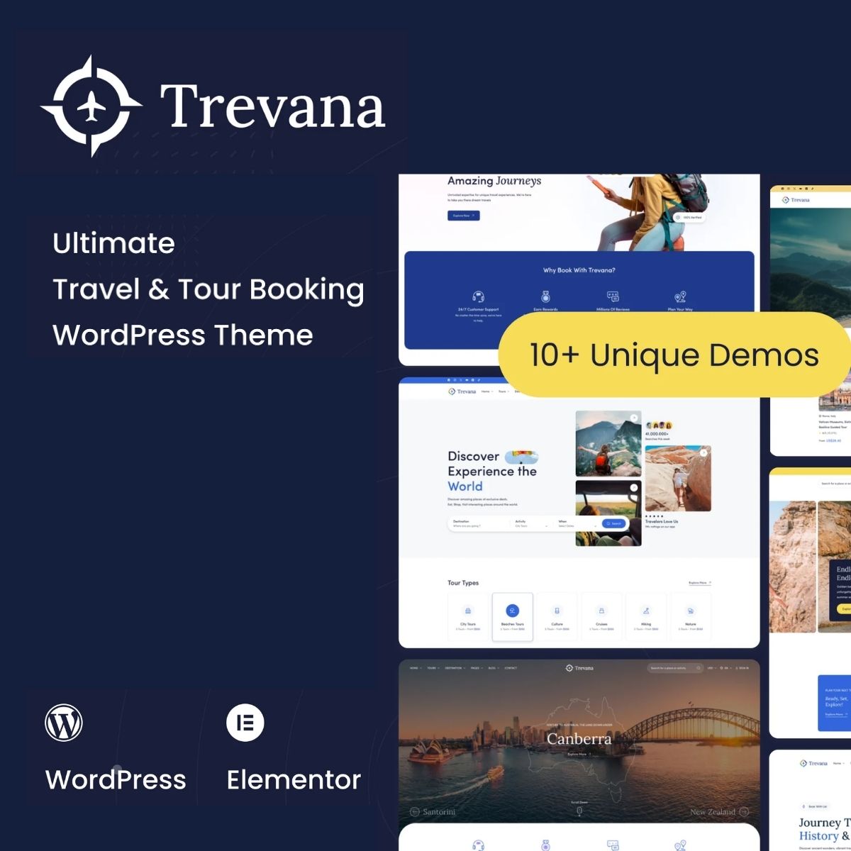 Trevana - Travel & Tour Booking WordPress Theme Trevana - Travel & Tour Booking WordPress Theme