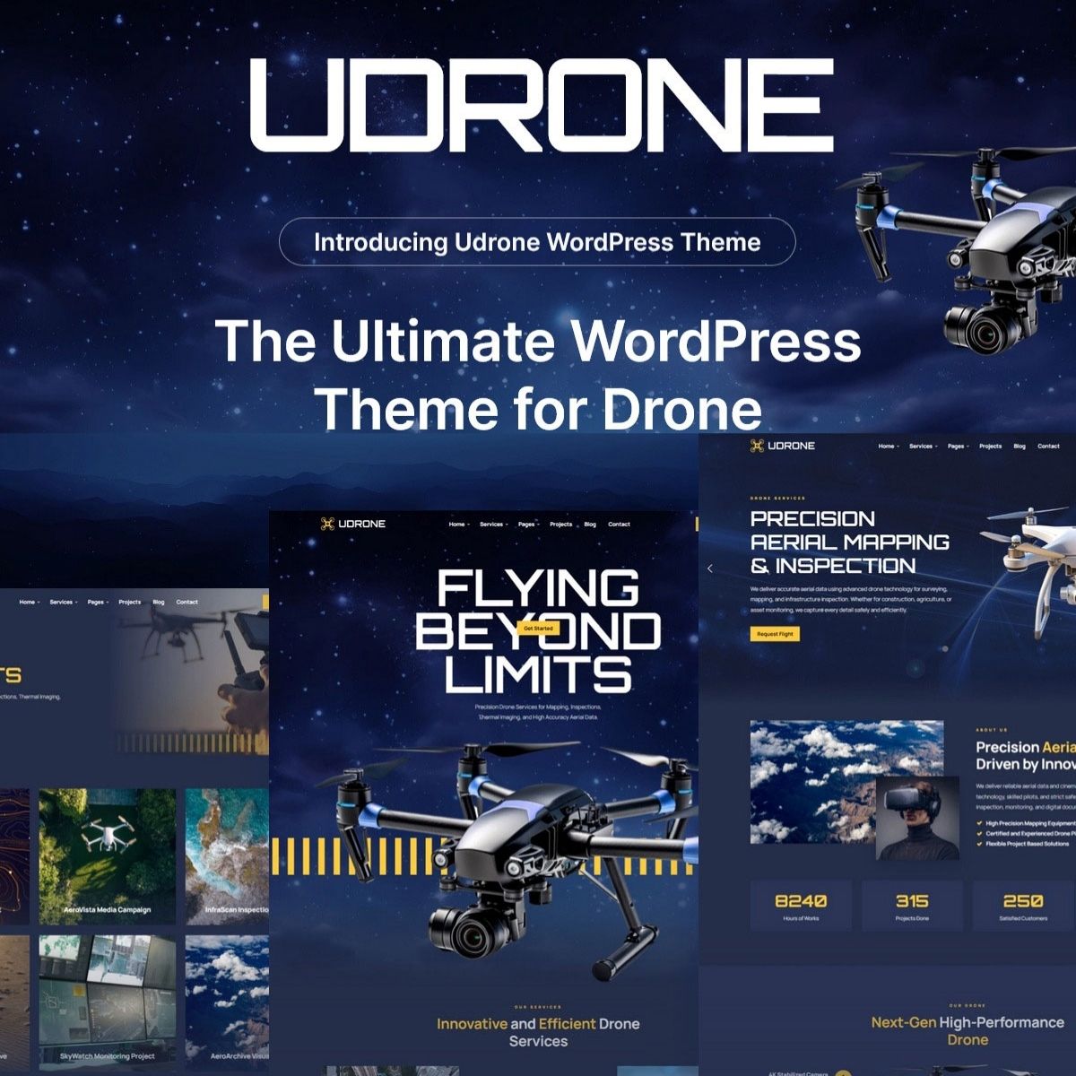 Udrone - Drone UAV Business & Aerial Videography WordPress Theme Udrone - Drone UAV Business & Aerial Videography WordPress Theme