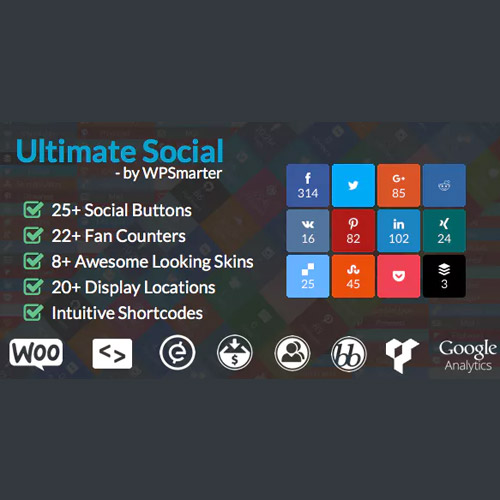 Ultimate Social - Easy Social Share Buttons and Fan Counters for WordPress Ultimate Social - Easy Social Share Buttons and Fan Counters for WordPress