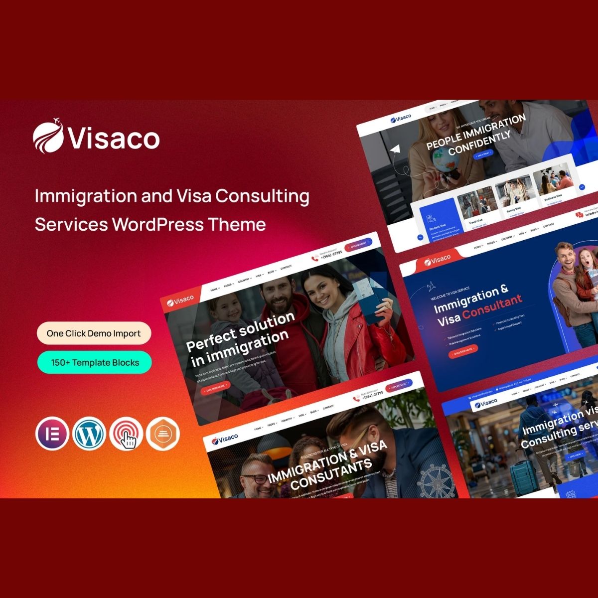 Visaco - Immigration and Visa Consulting WordPress Theme Visaco - Immigration and Visa Consulting WordPress Theme