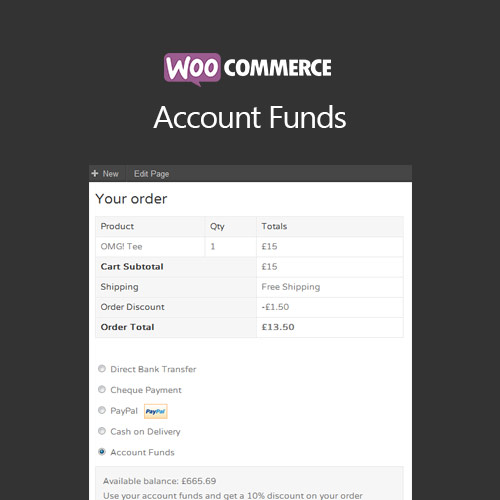 WooCommerce Account Funds WooCommerce Account Funds