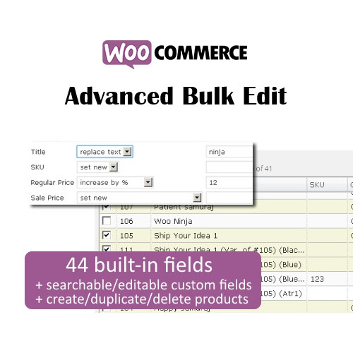 WooCommerce Advanced Bulk Edit WooCommerce Advanced Bulk Edit
