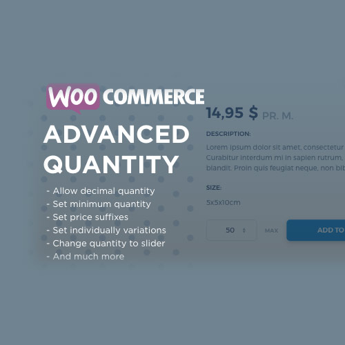 WooCommerce Advanced Quantity WooCommerce Advanced Quantity
