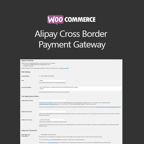 WooCommerce Alipay Cross Border Payment Gateway WooCommerce Alipay Cross Border Payment Gateway