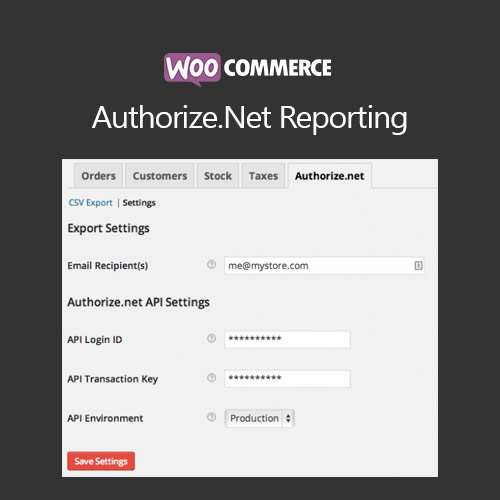 WooCommerce Authorize.Net Reporting WooCommerce Authorize.Net Reporting