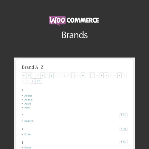 WooCommerce Brands WooCommerce Brands