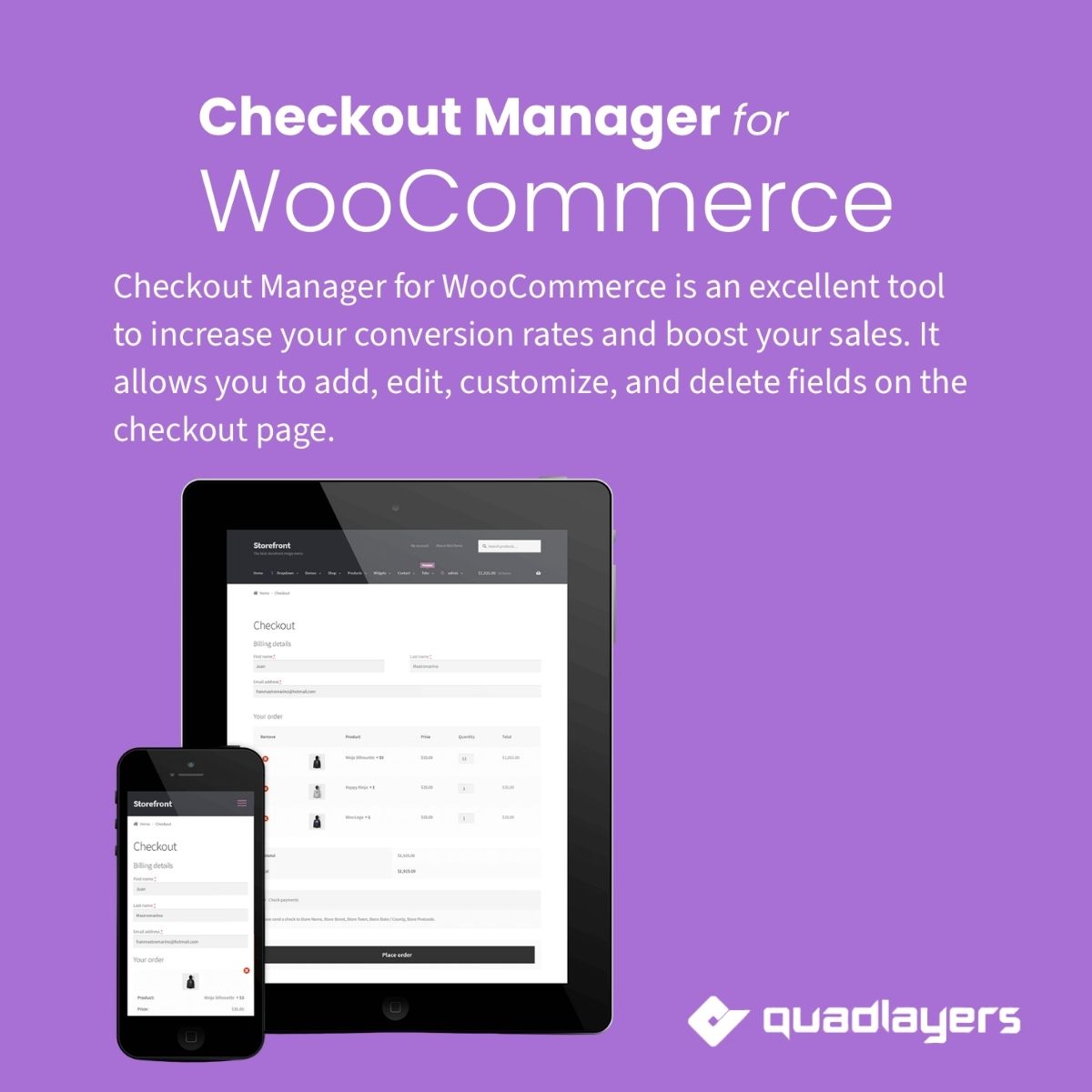 WooCommerce Checkout Manager PRO by Quadlayers WooCommerce Checkout Manager PRO by Quadlayers