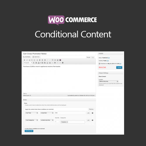 WooCommerce Conditional Content WooCommerce Conditional Content