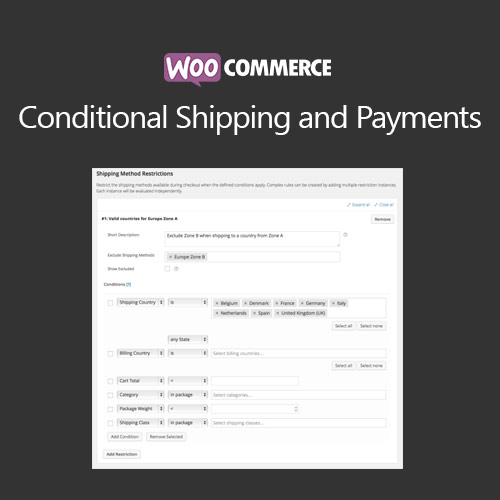 WooCommerce Conditional Shipping and Payments WooCommerce Conditional Shipping and Payments