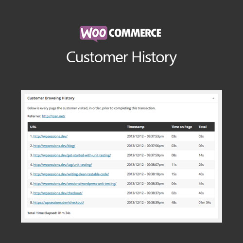 WooCommerce Customer History WooCommerce Customer History