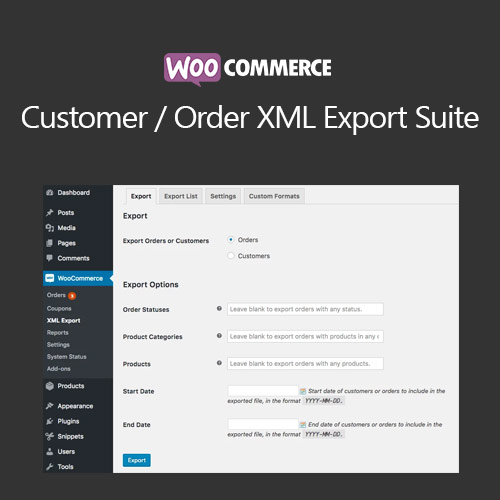 WooCommerce Customer/Order XML Export Suite WooCommerce Customer/Order XML Export Suite