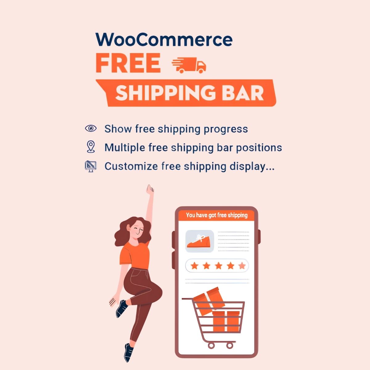 WooCommerce Free Shipping Bar - Increase Average Order Value WooCommerce Free Shipping Bar - Increase Average Order Value