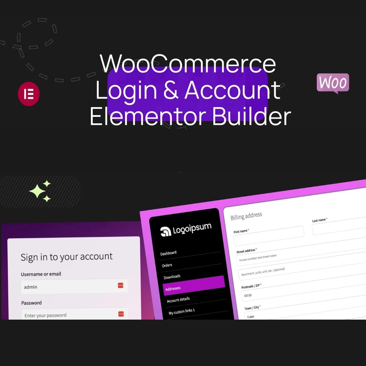 WooCommerce Login & Account Pages for Elementor WooCommerce Login & Account Pages for Elementor
