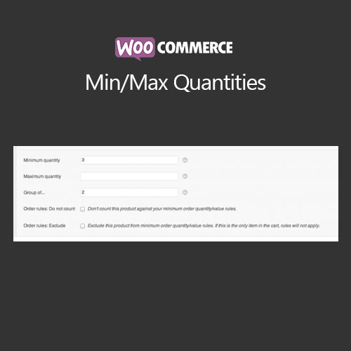 WooCommerce Min/Max Quantities WooCommerce Min/Max Quantities