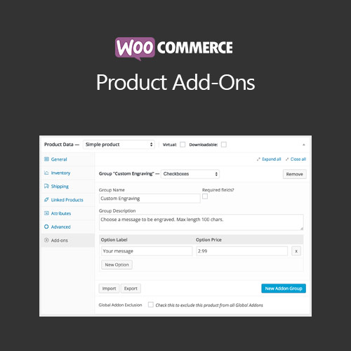 WooCommerce Product Add-Ons WooCommerce Product Add-Ons