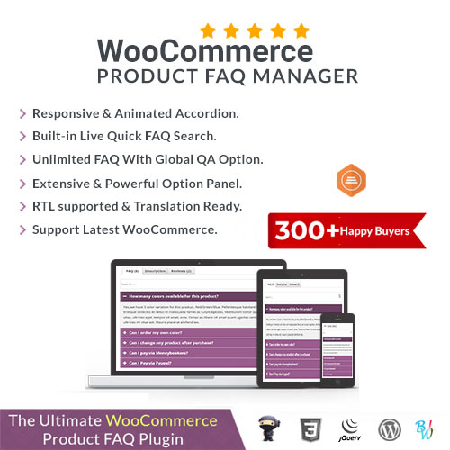 WooCommerce Product FAQ Manager WooCommerce Product FAQ Manager