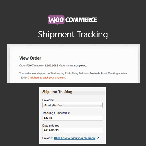 WooCommerce Shipment Tracking WooCommerce Shipment Tracking