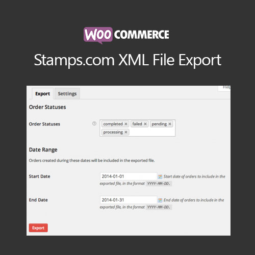 WooCommerce Stamps.com XML File Export WooCommerce Stamps.com XML File Export