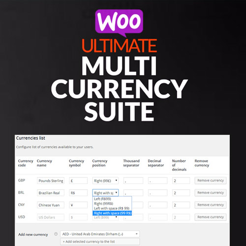 WooCommerce Ultimate Multi Currency Suite WooCommerce Ultimate Multi Currency Suite