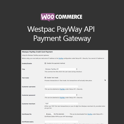 WooCommerce Westpac PayWay API Payment Gateway WooCommerce Westpac PayWay API Payment Gateway