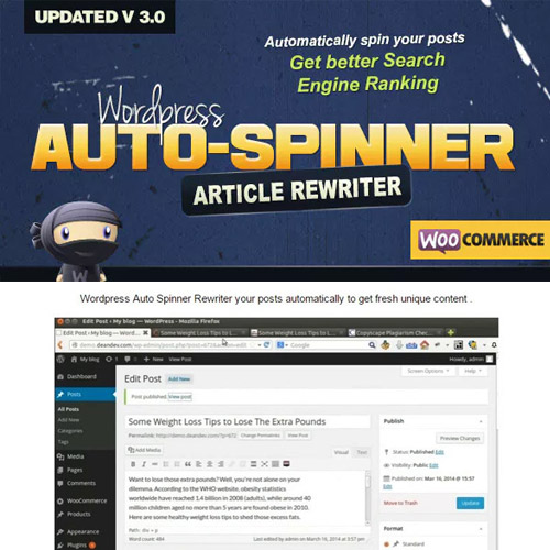 Wordpress Auto Spinner - Articles Rewriter Wordpress Auto Spinner - Articles Rewriter
