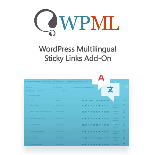 WordPress Multilingual Sticky Links Add-On WordPress Multilingual Sticky Links Add-On