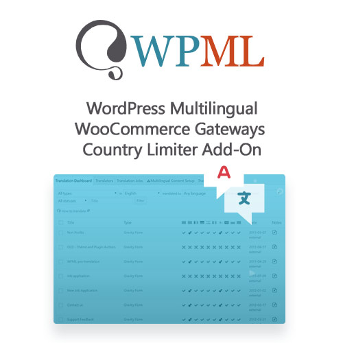 WordPress Multilingual WooCommerce Gateways Country Limiter Add-On WordPress Multilingual WooCommerce Gateways Country Limiter Add-On