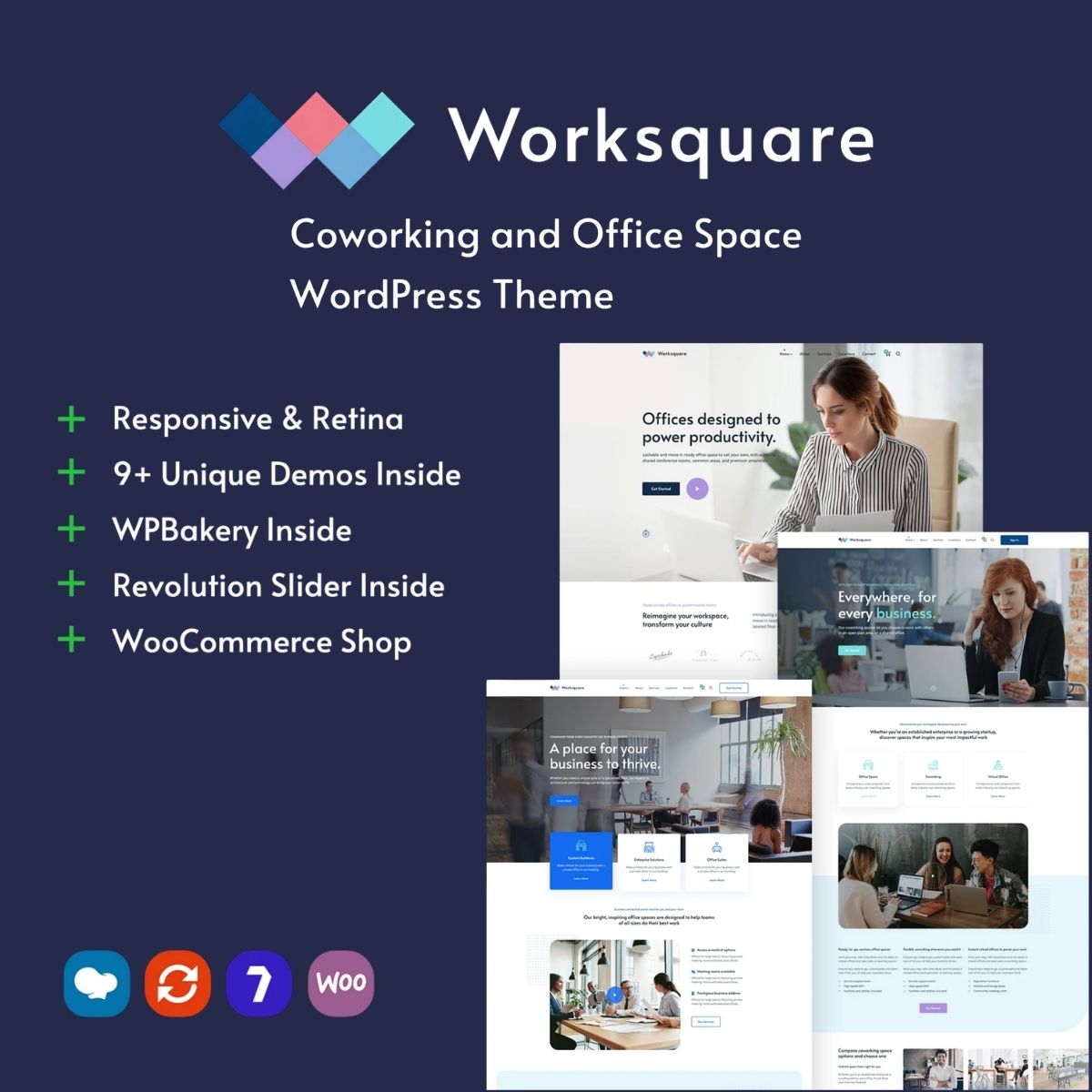 Worksquare - Coworking and Office Space WordPress Theme Worksquare - Coworking and Office Space WordPress Theme
