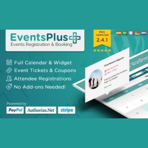 WP EventsPlus - Events Calendar Registration & Booking