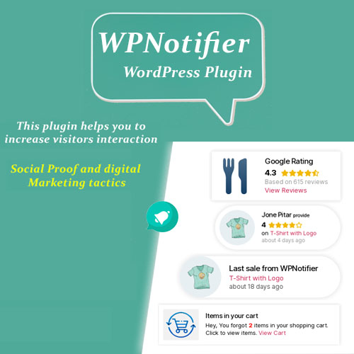 WPNotifier - Notification WordPress Marketing Plugin For Visitors Attention and Social Proof WPNotifier - Notification WordPress Marketing Plugin For Visitors Attention and Social Proof