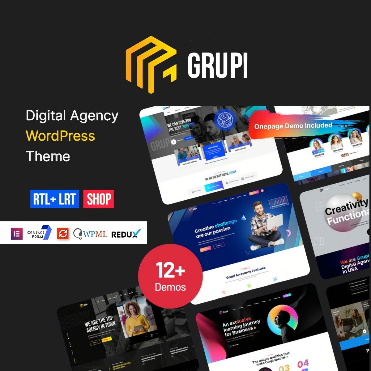 Grupi - Digital Agency WordPress Theme Grupi - Digital Agency WordPress Theme