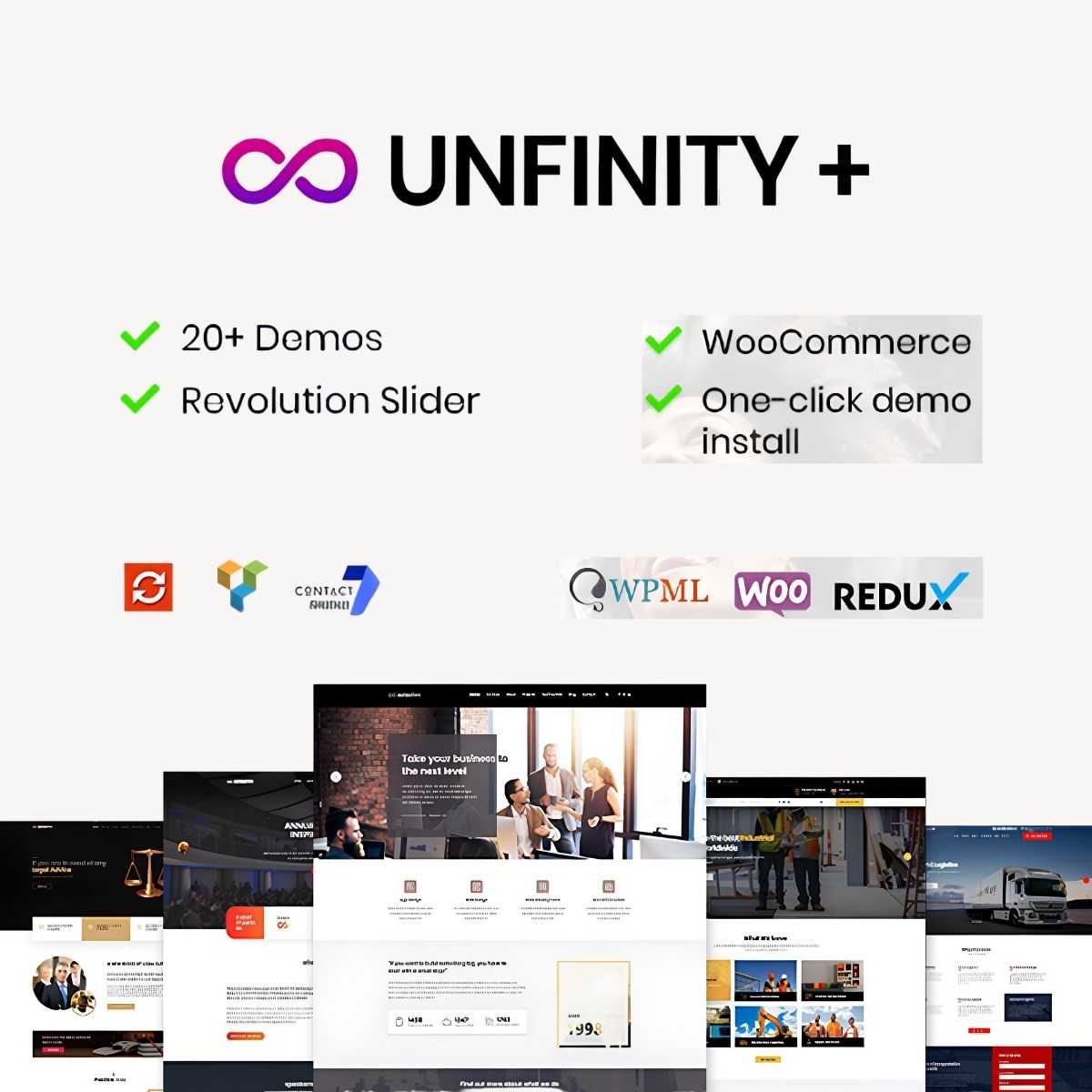 Unfinity - One Page WordPress Theme Unfinity - One Page WordPress Theme